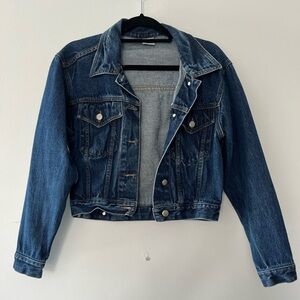 Cropped Blue Denim Jean Jacket